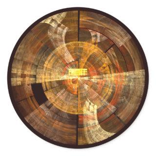 Integrity Abstract Art Round Sticker