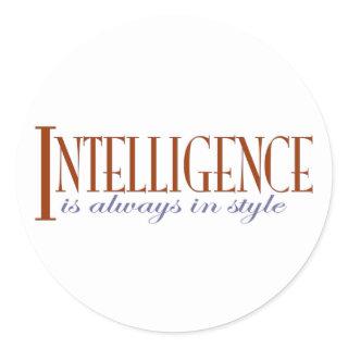 Intelligence Classic Round Sticker