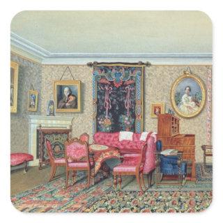 Interior in Pavlino, 1840s Square Sticker