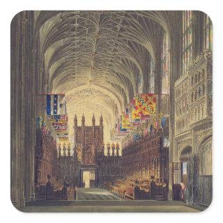 Interior of St. George's Chapel, Windsor Castle, f Square Sticker