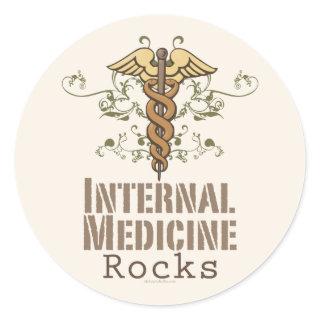 Internal Medicine Rocks Caduceus Stickers