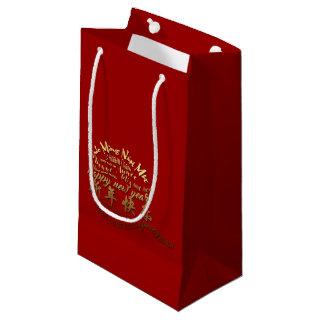 International Gold Wishes Rat New Year 2020 SGB Small Gift Bag