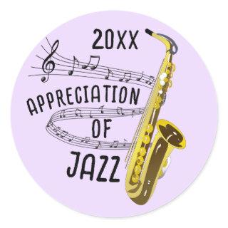 International Jazz Appreciation Classic Round Sticker