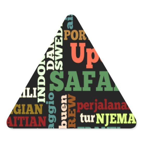 International Travel Blessings Triangle Sticker