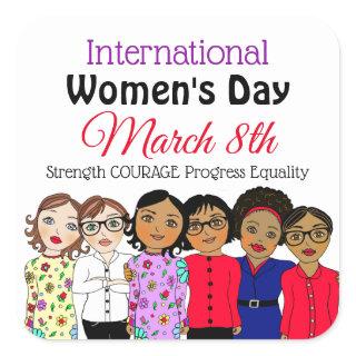 International Women's Day is March 8th Square Sticker