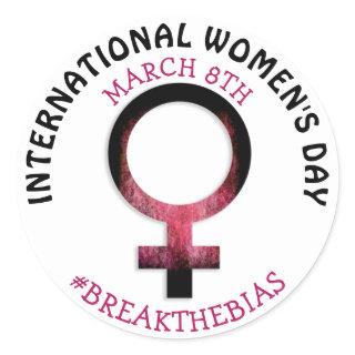 International Women's Day | March 8th   Classic Round Sticker