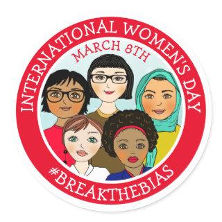 International Women's Day March 8th   Classic Round Sticker