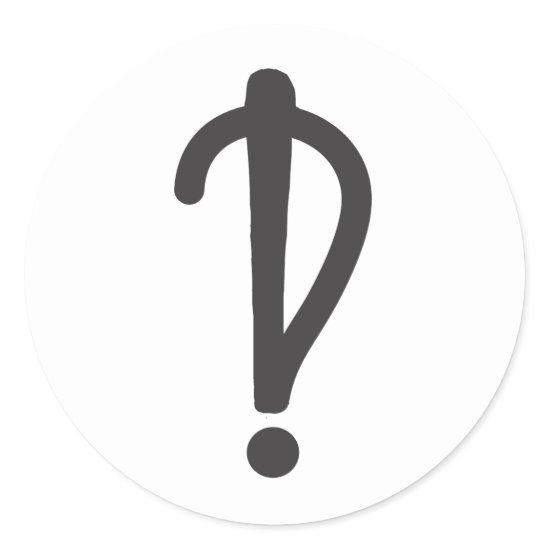 Interrobang Classic Round Sticker