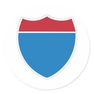 Interstate Sign Classic Round Sticker