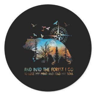 Into The Forest I Go Lose My Mind Classic Round Sticker