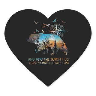 Into The Forest I Go Lose My Mind Heart Sticker