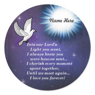 Into the Light Bird Classic Round Sticker