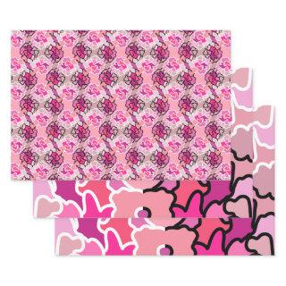 Into The Pink Mid Century Geometric Pattern Art  Sheets
