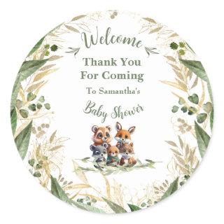 Into the Woods: Baby Shower Thank You Classic Round Sticker