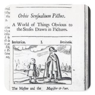 Introduction to 'Orbis Sensualium Pictus' Square Sticker