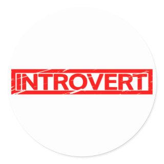 Introvert Stamp Classic Round Sticker