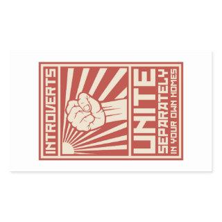 Introverts Unite Separately In Your Own Homes Rectangular Sticker