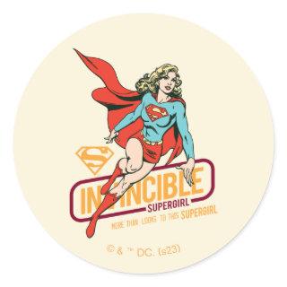 Invincible Supergirl Retro Graphic Classic Round Sticker