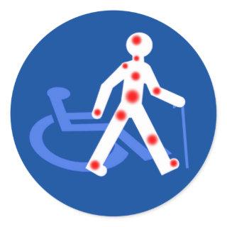 Invisible disability / Visible Classic Round Sticker