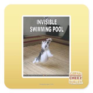 Invisible Swimming Pool Square Sticker