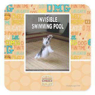 Invisible Swimming Pool Square Sticker