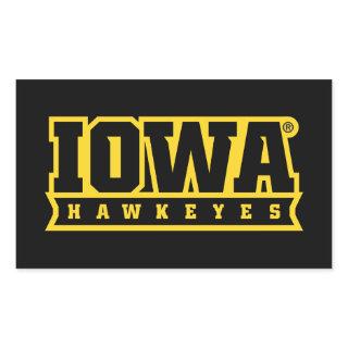 Iowa Hawkeyes Logotype Rectangular Sticker