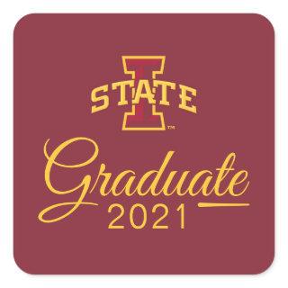 Iowa State University Graduate Square Sticker