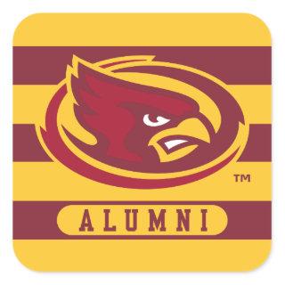 Iowa State University | Iowa Logo Alumni Stripes Square Sticker