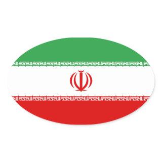 Iran Flag Oval Sticker
