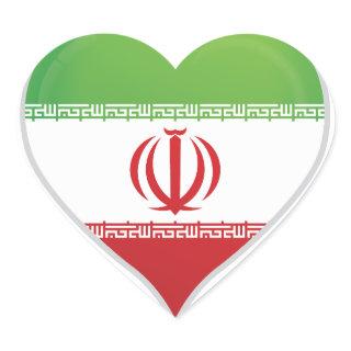 Iran love flag pride heart sticker