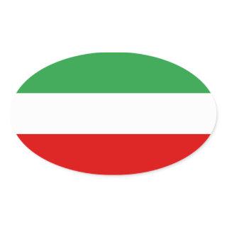 Iran Tricolor Stripe Oval Sticker