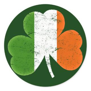 Ireland Irish Flag Classic Shamrock Classic Round Sticker