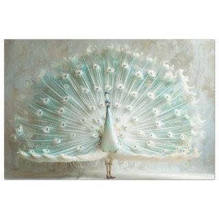 Iridescent Colored Peacock Decoupage Tissue Paper