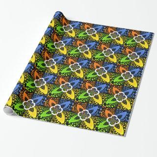 Iridescent Hearts Seamless Polka Dot Abstract Art