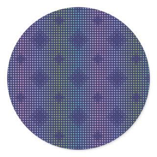 Iridescent Holographic Dots Pattern Classic Round Sticker