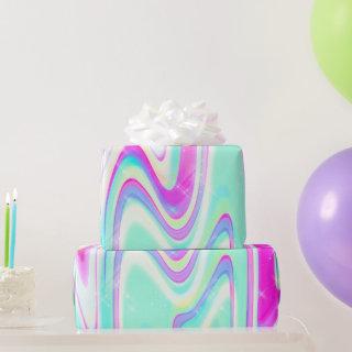 Iridescent Holographic Liquid Swirl
