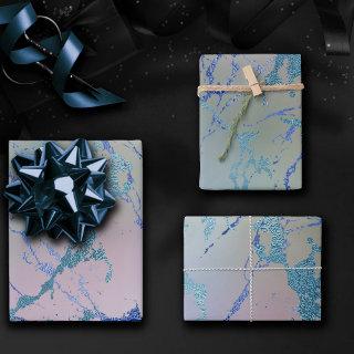 Iridescent Marble | Holographic Dusty Blue Pink  Sheets