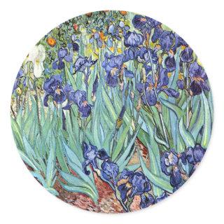 Irises by Vincent van Gogh 1898 Classic Round Sticker