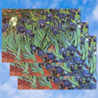 Irises by Vincent van Gogh, Vintage Garden Art  Sheets