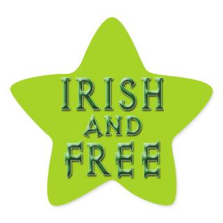 IRISH and FREE for St. Patrick's Day Star Sticker