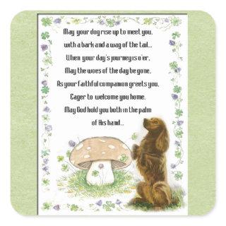 Irish Blessing for the Dogs  St Pats Square Sticker