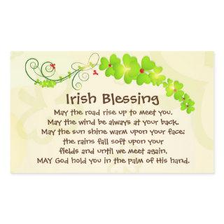 Irish Blessing, May the Road Rise Up to Meet You Rectangular Sticker