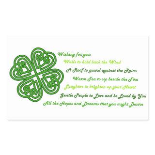 Irish Blessings Rectangular Sticker