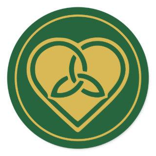 Irish Celtic Trinity  Knot Love Classic Round Sticker