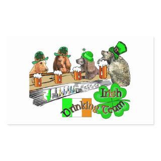 Irish Drinking Team St Pats Rectangular Sticker