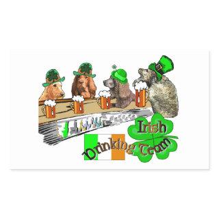 Irish Drinking Team St Pats Rectangular Sticker