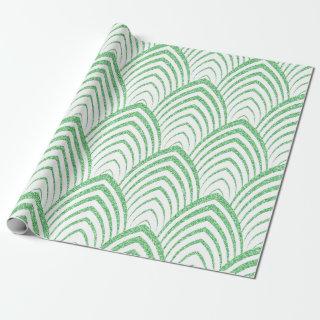 Irish Green Art-deco Geometric Pattern