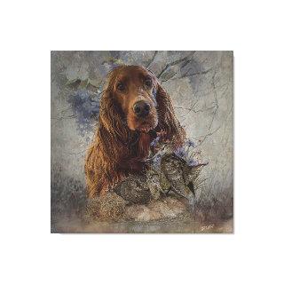 Irish setter with woodcock    canvas print