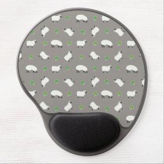 Irish Shamrock and Sheep Pattern Gel Mouse Pad