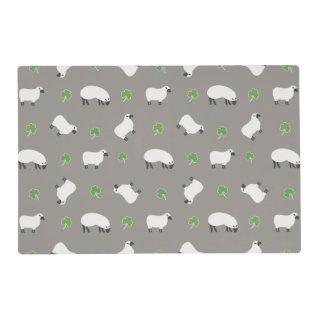 Irish Shamrock and Sheep Pattern Placemat